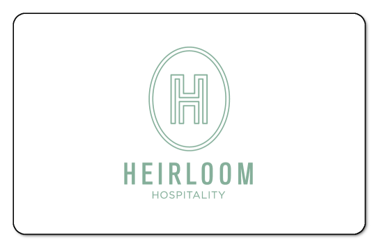 Heirloom logo over a white background