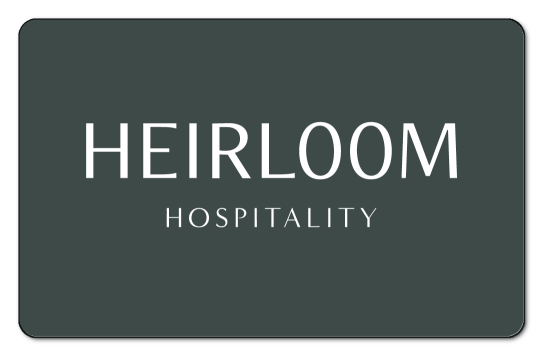 Heirloom logo over a white background